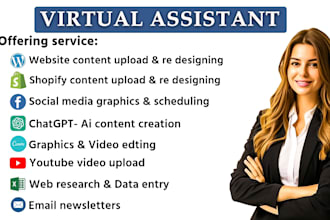 be your professional virtual assistant website social media management manager