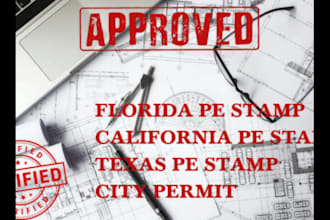 review and stamp architectural drawing structural engineer drawing city permit