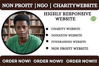 nonprofit website for charity, donation, fundraising 501c3 crowdfunding and ngo