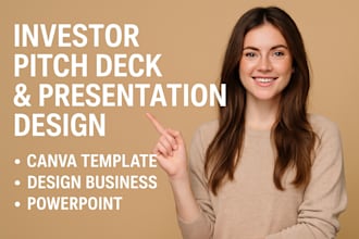 investor pitch deck presentation canva template design business powerpoint