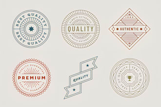design a custom stamp badge seal vintage modern business logo