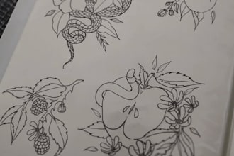 do your minimalist tattoo design in my art style