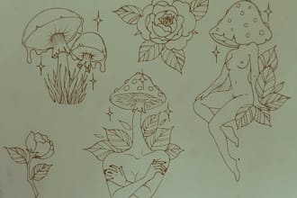 make tattoo design with ethnic ornament or animal print