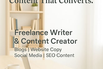 write high quality SEO articles and blogs