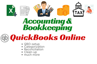 setup, catch up and do your bookkeeping in quickbooks online