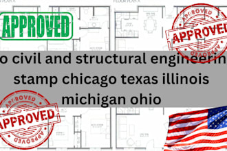 do civil and structural engineering stamp chicago texas illinois michigan ohio