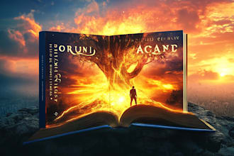 crate a fantasy book cover illustration of your idea