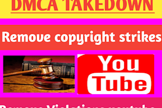 remove content under dcma takedown from yt, insta, reddit, onlyfans, fb google