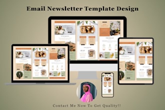 design canva beehiiv klaviyo mailchimp brevo email newsletter template in 24hr