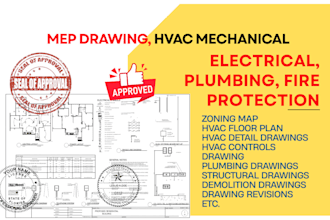 do mep drawing, hvac mechanical, electrical, plumbing, fire protection