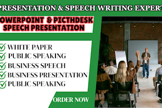 write content, design company, pitchdeck,business speech powerpoint presentation