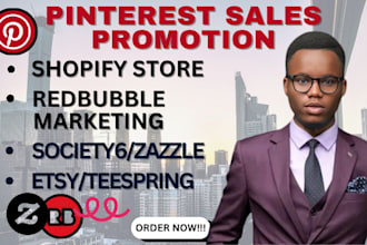do pinterest sale promotion for redbubble etsy society6 and shopify