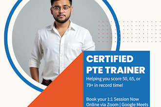 help you score 50 65 or 79 in pte with one on one coaching