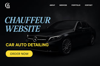 build chauffeur website taxi booking website car auto detailing car wash website