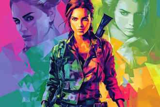 draw your game character photos into wpap pop art style