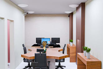 remodel realistic3d office interior,render lobby,coworking space,conference room
