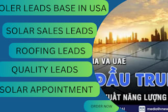 provide USA solar leads and homeowner contact lists for sales