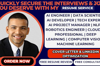 write ai engineer, data scientist, ml professional, ai developer, tech resume
