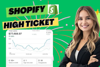 create shopify high ticket dropshipping store with high ticket product listing