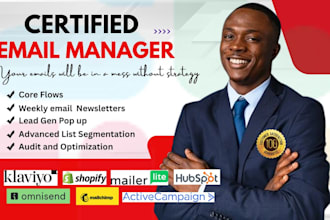 klaviyo mailchimp mailerlite omnisend shopify hubspot email flows and campaigns