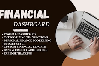 create a financial dashboard in power bi or tableau