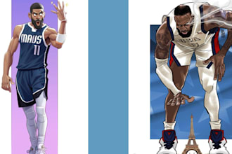 draw sports illustration cartoon vector art