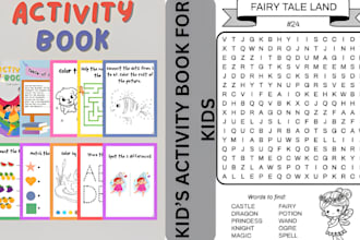 design kids activity book, coloring, handwriting workbook for amazon KDP