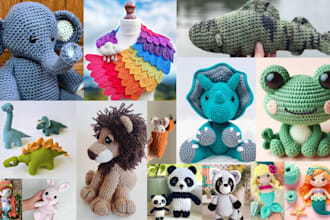 write amigurumi crochet pattern with step by step photo and video tutorial, etsy