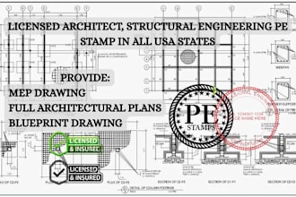 certified pe stamp, licensed architect, structural engineering in, ga, ky, il nj