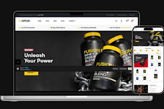 design nutraceutical shopify store peptides nootropic health supplement website