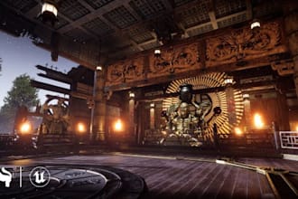 make 3d unreal engine game environment map, unreal engine open world map