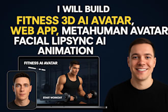 build fitness 3d ai talking avatar, metahuman ue5 avatar, facial lipsync nvidia