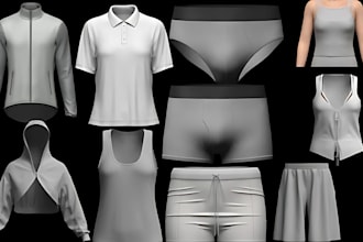 do 3d cloth for second life mesh vrchat sansar peds fivem sims fashion design