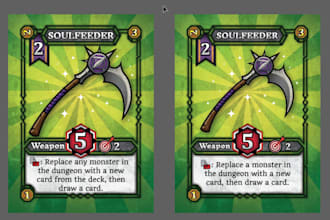 create unique card game design, tarot card, board game, with custom playing card