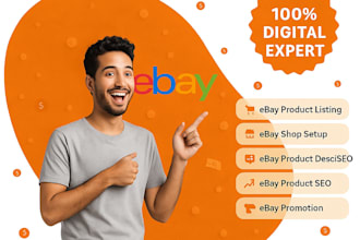 do ebay account setup, ebay store optimization, ebay listing, ebay listing SEO