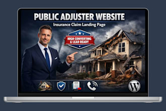 design public adjuster website insurance claim website insurance website