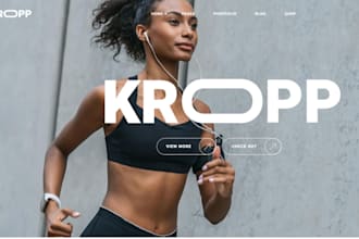 design modern shopify sport store for gym, workout, fitness dropshipping website