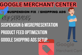 set up google merchant center and fix suspension or shopping ads issues