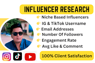 find the best instagram and tiktok influencer lists