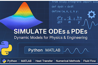solve odes, pdes, and simulate physical systems using python