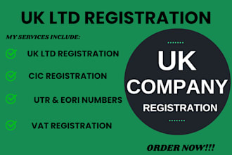 do uk ltd company registration, register uk ltd, llp, cic registration, utr, vat