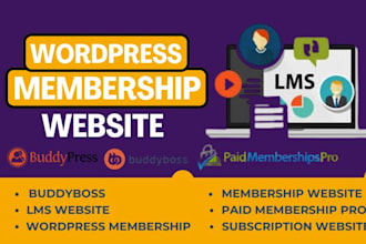 design wordpress lms membership subscription website buddyboss