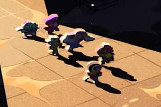 create 2d brawl stars style character animation for spine, unity, or godot