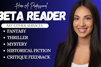 beta read your fantasy historical fiction novel thriller dark mystery manuscript
