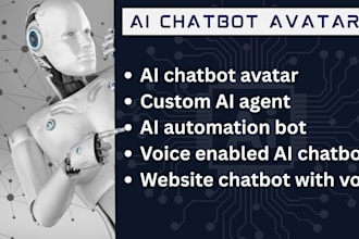 build ai chatbot avatar with voice, custom ai agent for website and automation