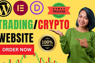 design redesign trading website crypto website on wordpress elementor