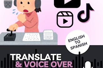 translate and voice over your video from english to spanish