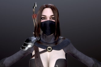 custom skyrim mod character, unity model, 3d armor, weapon, ue5 rig, aaa texture