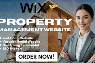 build property management website real estate website on wix