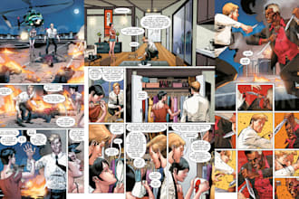 comic book illustration, comic strip, webtoon, light graphic novel, manga artist